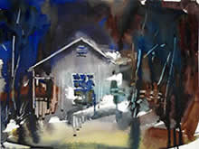 Watercolor painting - Lakewood House 02
