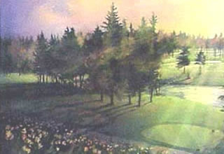 Tom Lynch Watercolor - Golf course